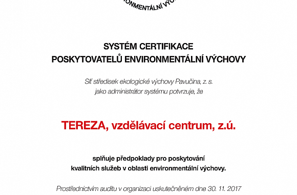 Máme certifikát EV+